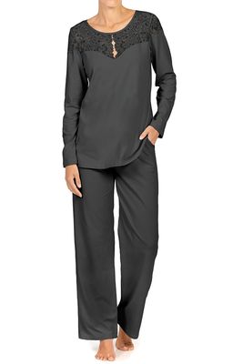 Janira dames pyjama: Belle Cotton, Donker blauw