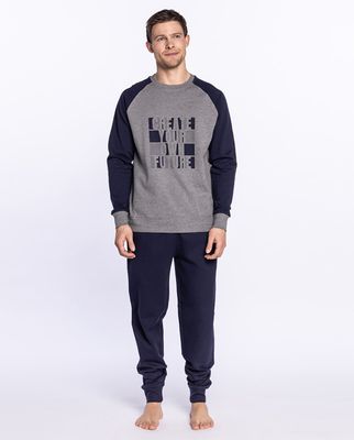 Punto Blanco heren pyjama / Training: Snowy, Blauw, gemoltoneerd