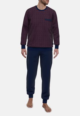 Gotzburg Heren pyjama: Badstof Terry,bordeau