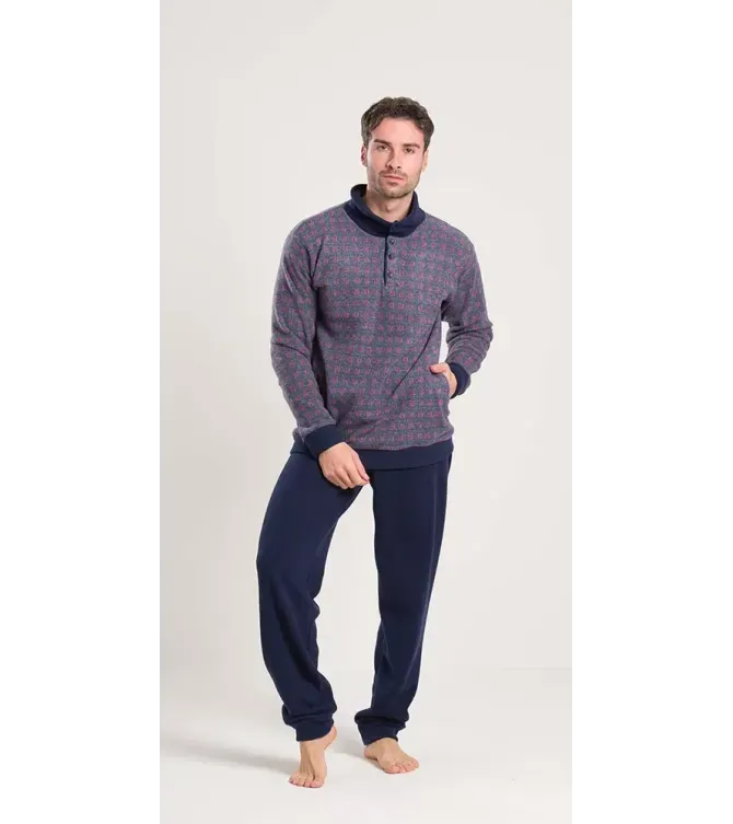 Gary Heren pyjama / home wear: Punto Milano, blauw