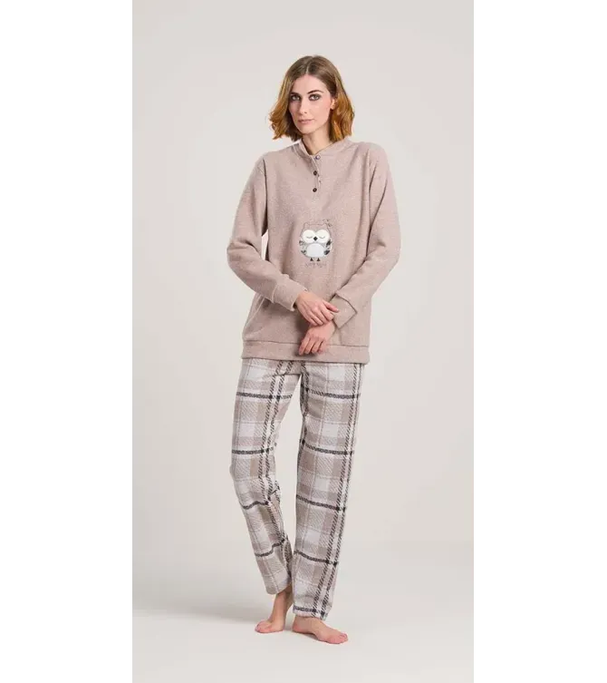 Gary Dames Pyjama : Punto Milano, Beige, Uiltje