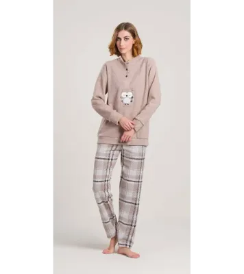 Gary Dames Pyjama : Punto Milano, Beige, Uiltje