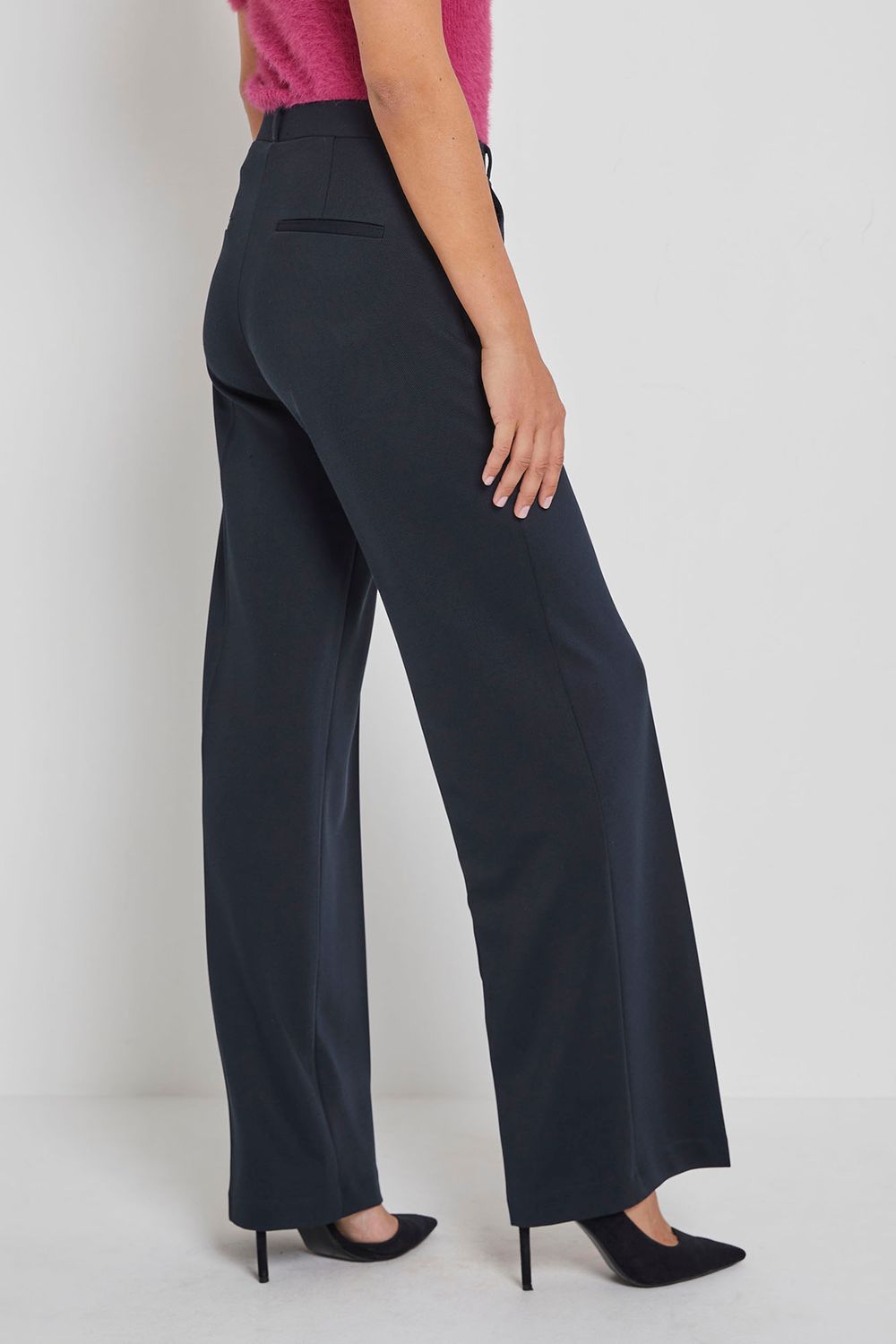 Para Mi Dames broek: Mira Elastic, Black, Twill Jersey, Lengte 32