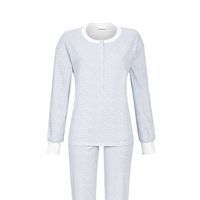 Ringella Dames pyjama: Interlock, blauw gestreept