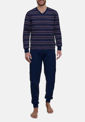 Gotzburg Heren Pyjama: Badstof, Blauw