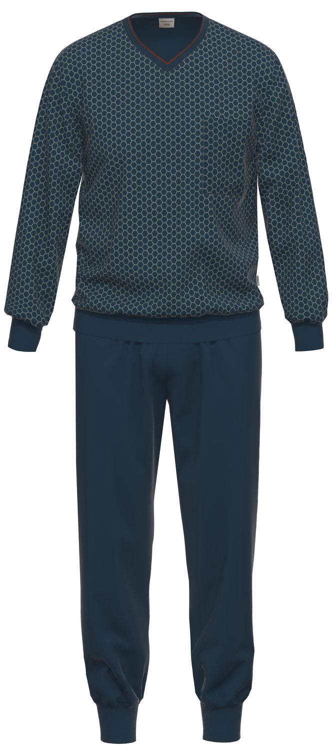 Ammann Heren pyjama: Blauw