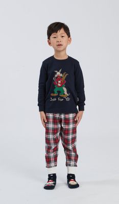 Happy people  Jongens Pyjama: Blauw, Interlock