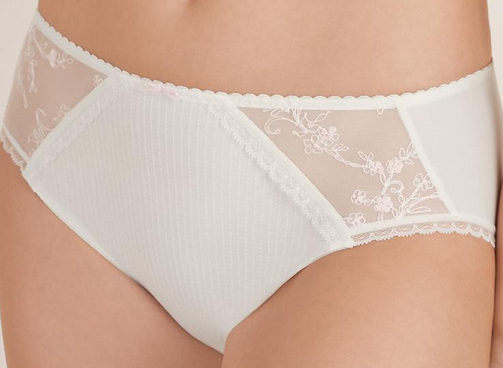 Felina Conturelle Slip: Mille Fleurs, Creme, Midi model