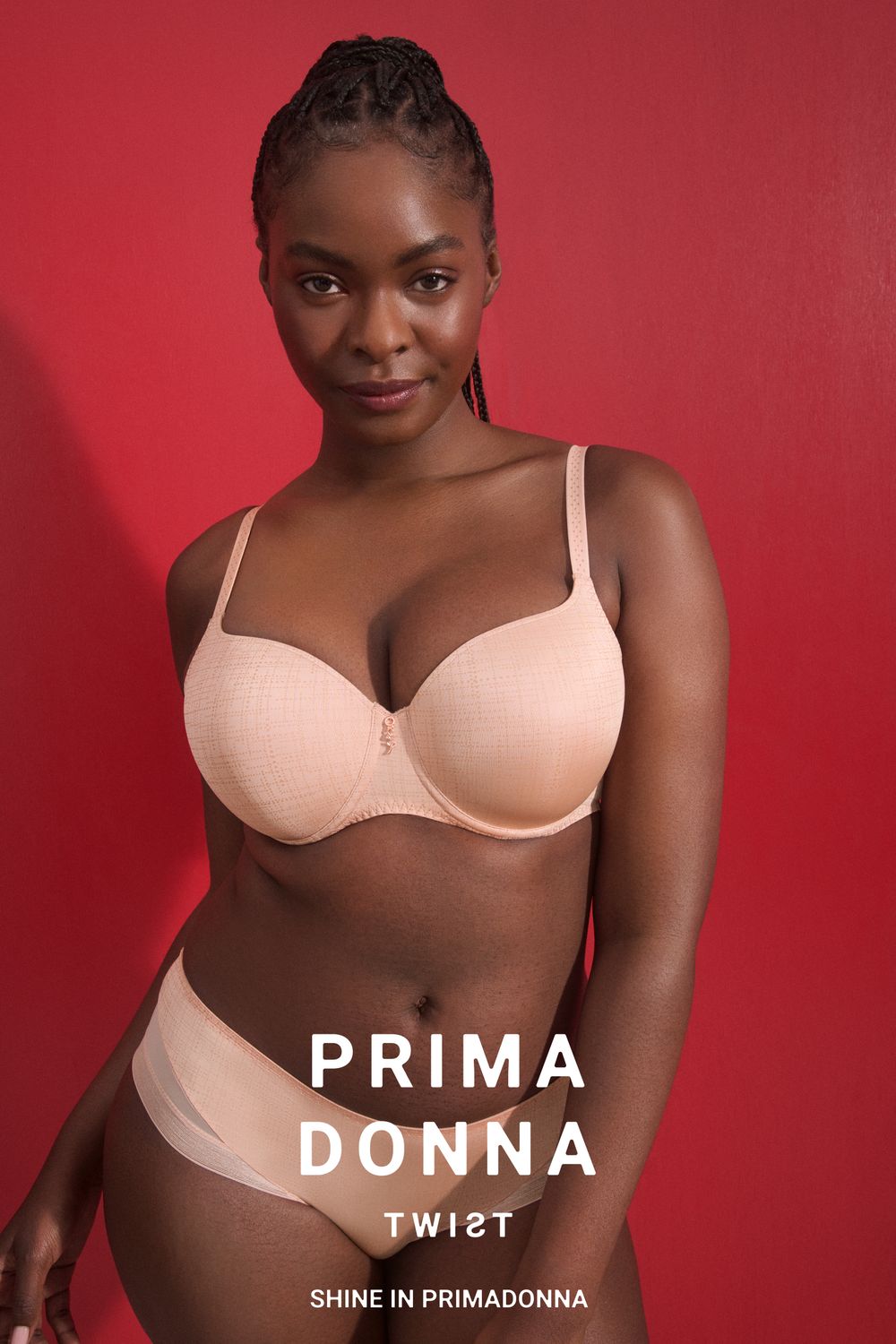 Prima Donna Twist Voorgevormde BH: Vennera, Dusty Pink, Europese Meten, Heartshape