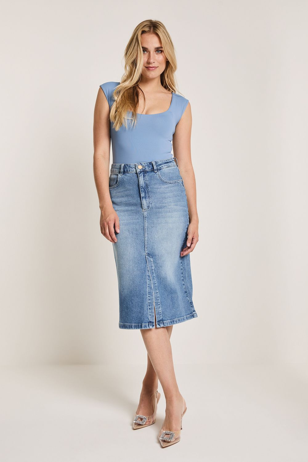 Para Mi Dames jeans rok: July, Cosmic Blue, Daily Denims