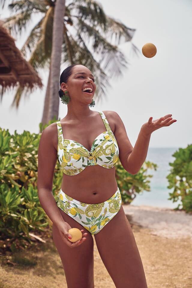 Rosa Faia ( Anita ) Bikini: Citroen motief , met beugel
