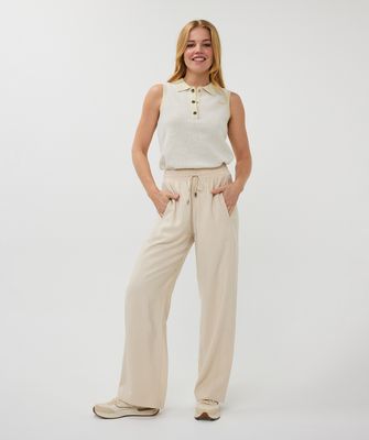 Esqualo Polo top: Light Stone