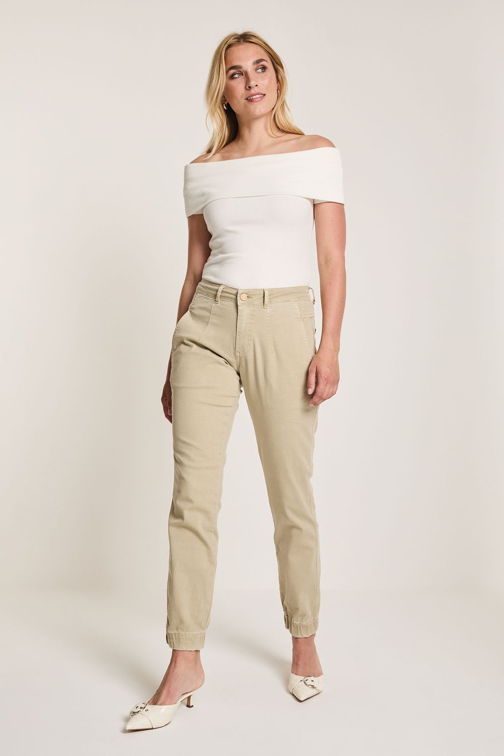 Para Mi Dames Broek: Bowie ( Dart ) / morella, Light Olive