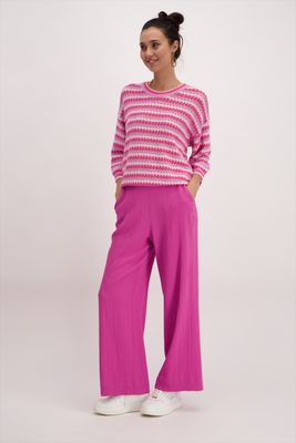 Signe nature Pull: 3/4 mouw, los gebreid
