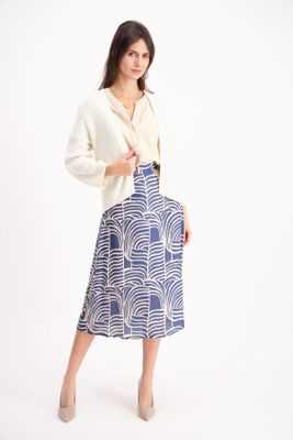 Signe Nature Cardigan met 3/4 mouw, Ecru