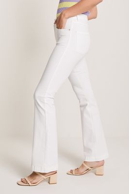 Para Mi Dames Jeans broek: White, Jade Color Denim, Lengte 34