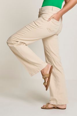 Para Mi Dames Jeans broek: Beige, Eve Pocket, Color Denim,