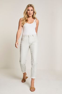 Para Mi dames broek: Bowie, Color Denim, Beige