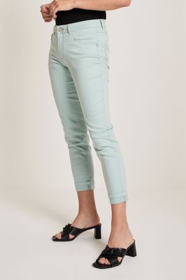 Para Mi dames broek: Bowie, Color Denim, Dusty Blue