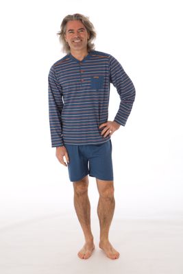 Perlina Heren pyjama: Lange mouw, Korte broek en lange broek