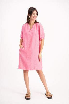 Signe Nature Kleed: Linnen, Roze