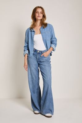 Para Mi Jeans bloes: Evi Blouse, daily denims, mid sky blue