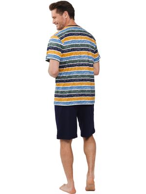 Pastunette Heren Pyjama: Gestreept, korte broek