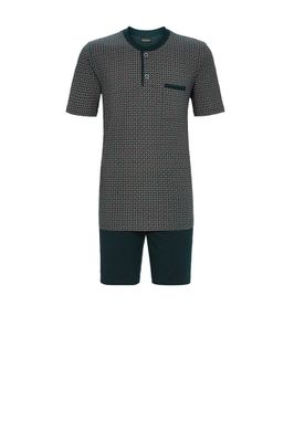 Ringella Heren pyjama: koret mouw + short, tot 4XL