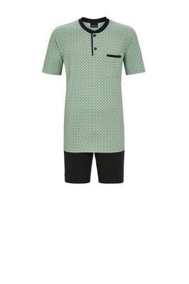 Ringella Heren pyjama: koret mouw + short, tot 4XL