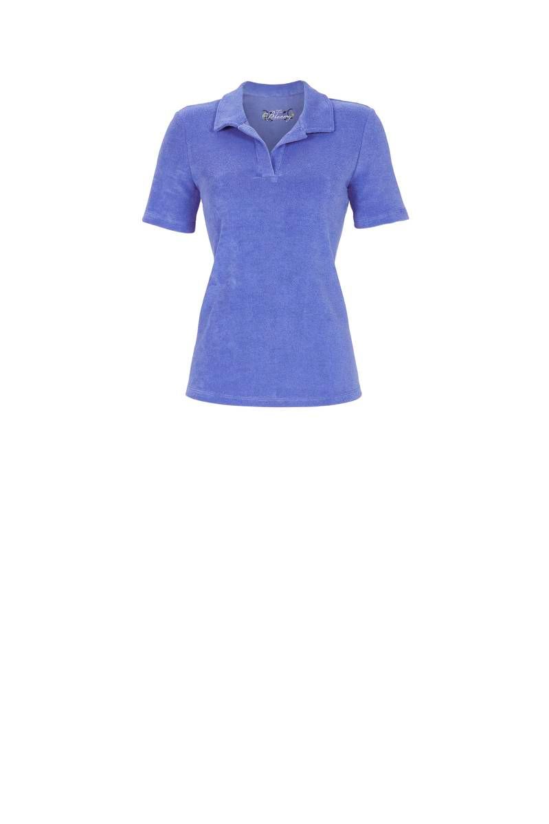 Ringella Bloomy Pyjama dames: Terry Badstof, Blauw, polo shirt