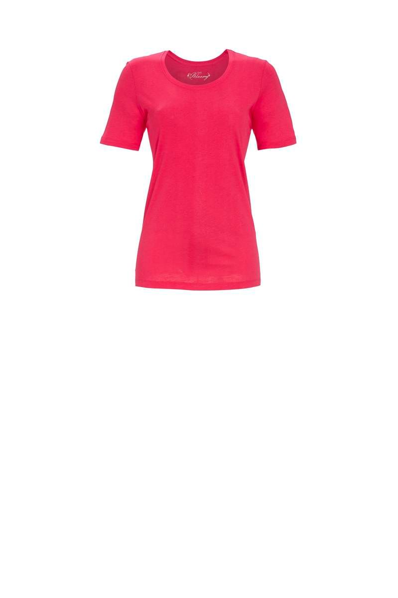 Ringella Bloomy Pyjama dames: Rood, korte mouw + lange broek