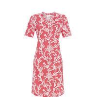 Ringella nachthemd dames: rood, korte mouw, modal katoen
