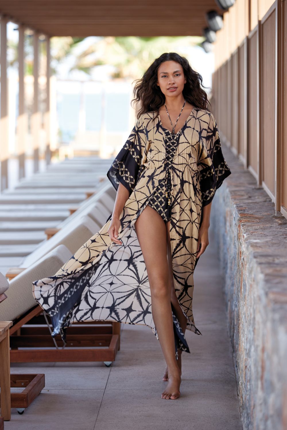 Opera ( Sunflair ) strandkleed: Kimono, lang