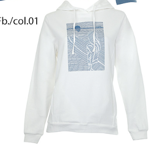 Olympia training sweater met kap: wit