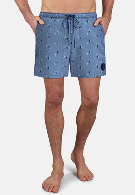 Ceceba Zwem short Heren: Blauw / wit ( zeilboten ) ( los model )