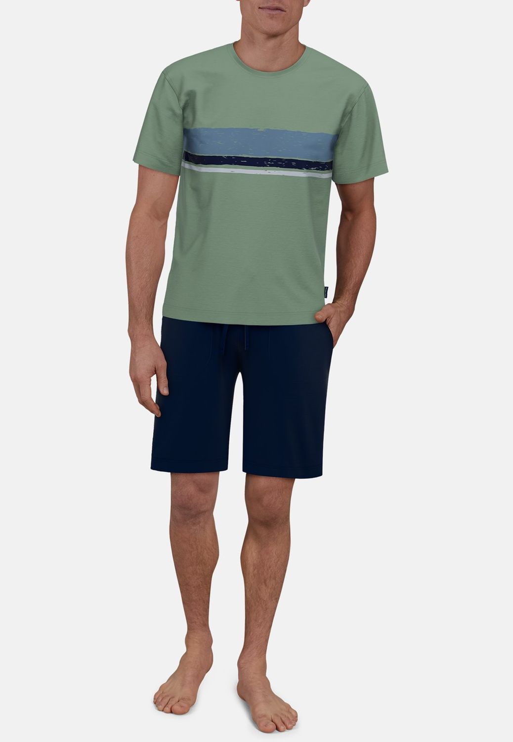Ceceba Heren pyjama: Groen / blauw
