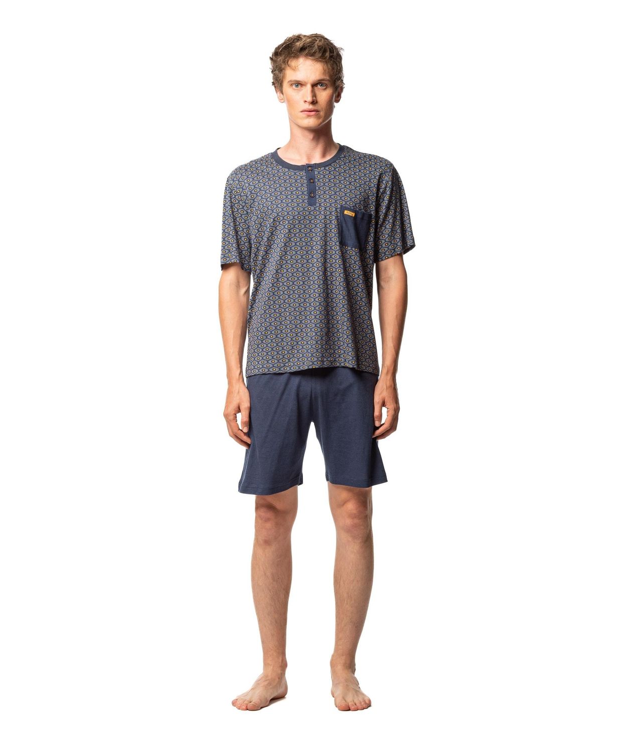Soy ( Egatex ) Heren pyjama: Blauw