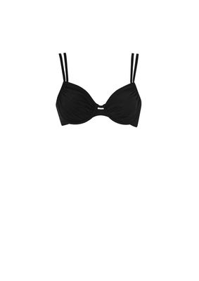 Sunflair Bikini Top: Zwart, NIET voorgevormd ( color up collection), cup verstelbaar