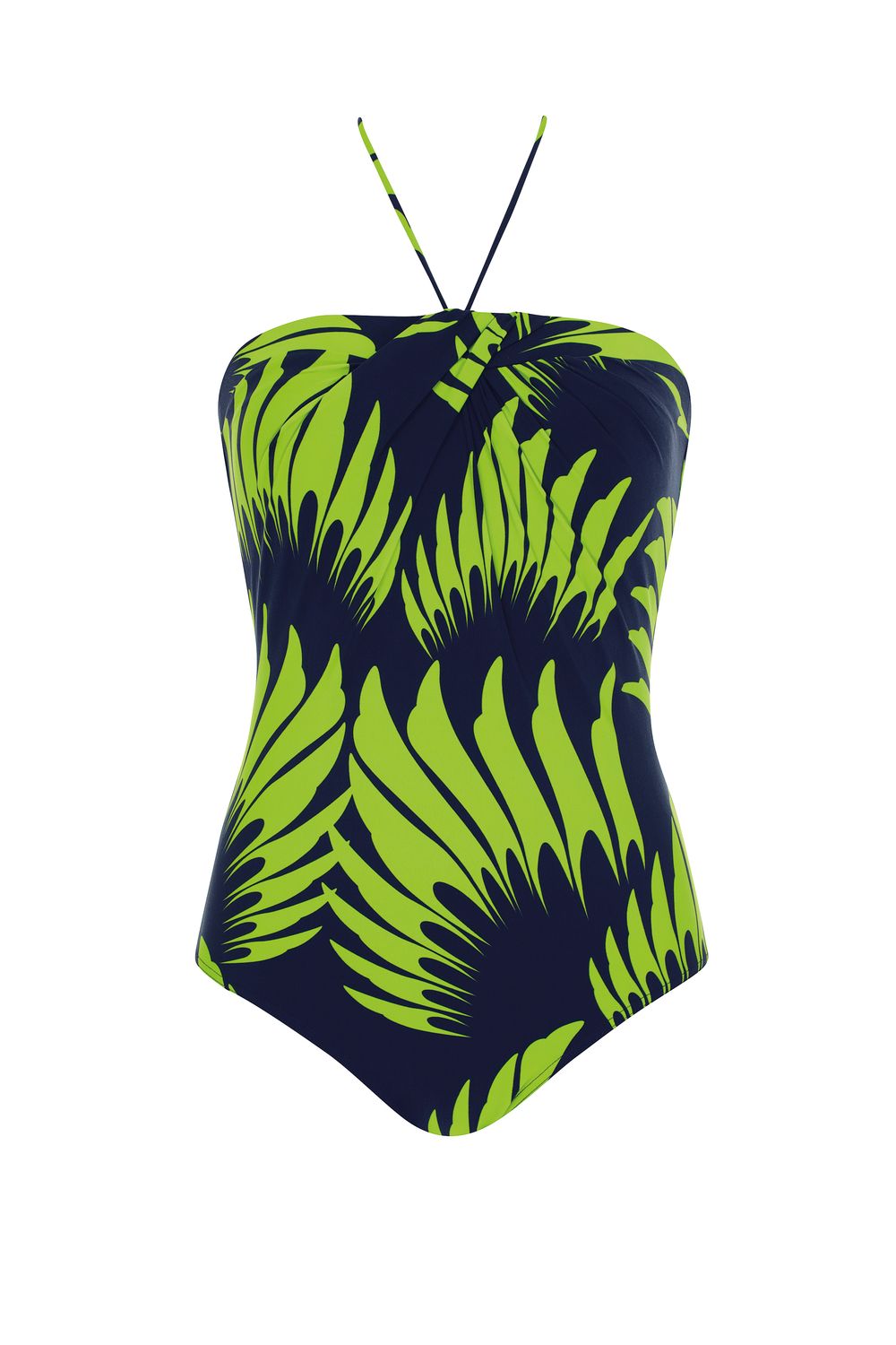 Sunflair badpak: Blauw / groen, Strapless