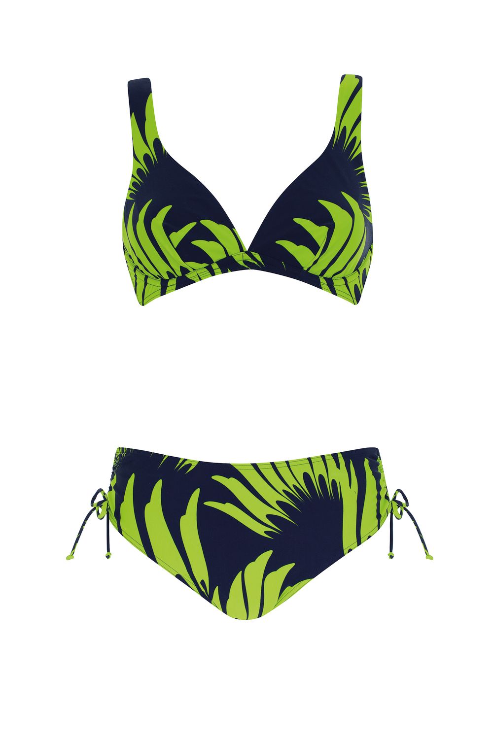 Sunflair Bikini: groen / blauw met beugel, midi slip