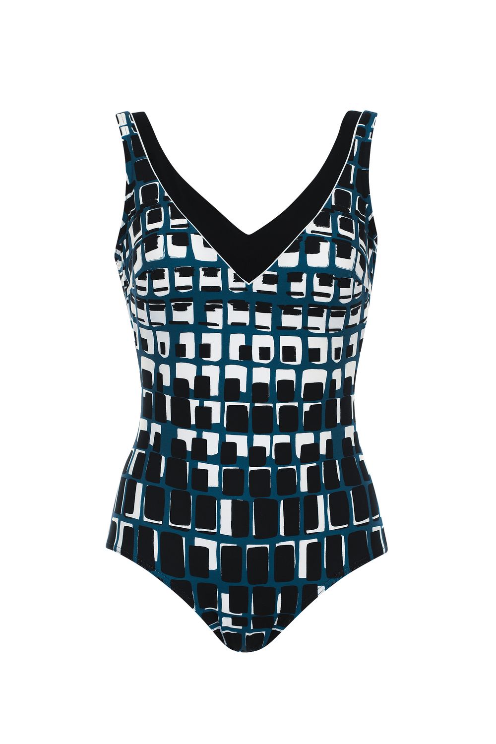 Sunflair Badpak: Zwart geprint, tot maat 54