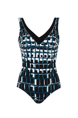 Sunflair Badpak: Zwart geprint, tot maat 54