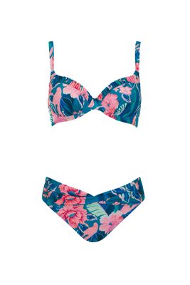 Sunflair bikini: blauw / roze, voorgevormd