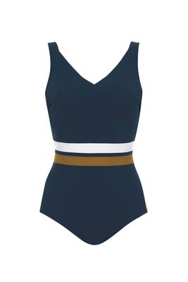 Sunflair badpak: Blauw, V hals