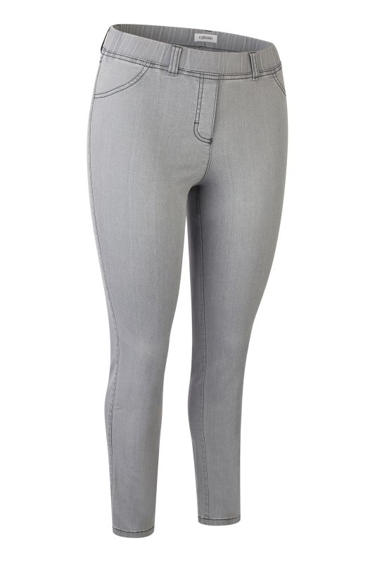 KJ Brand Jeansbroek: Grijs, Jenny, skinny, elastiek in de lenden