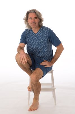Perlina Heren pyjama: Gustaaf, Blauw