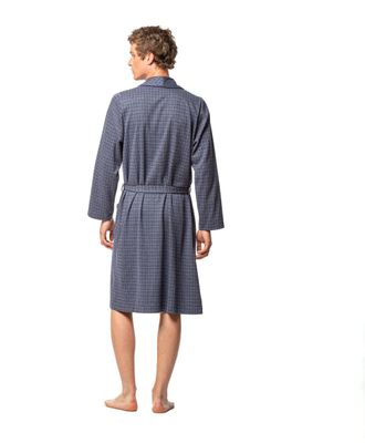 Egatex ( Soy ) Heren Kamerjas: Blauw, lichte kwaliteit, Lengte net onder de knie