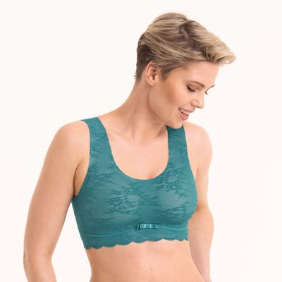 Anita Essensial Lace: Light Smaragd, naadloos, comfort BH