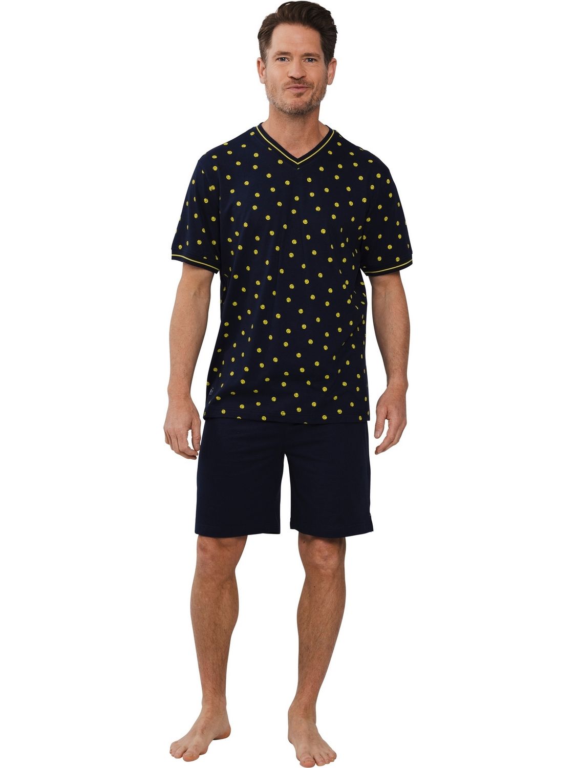 Pastunette Heren Pyjama: Tennis motief, V hals