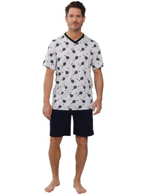 Pastunette Heren Pyjama: padel motief, V hals